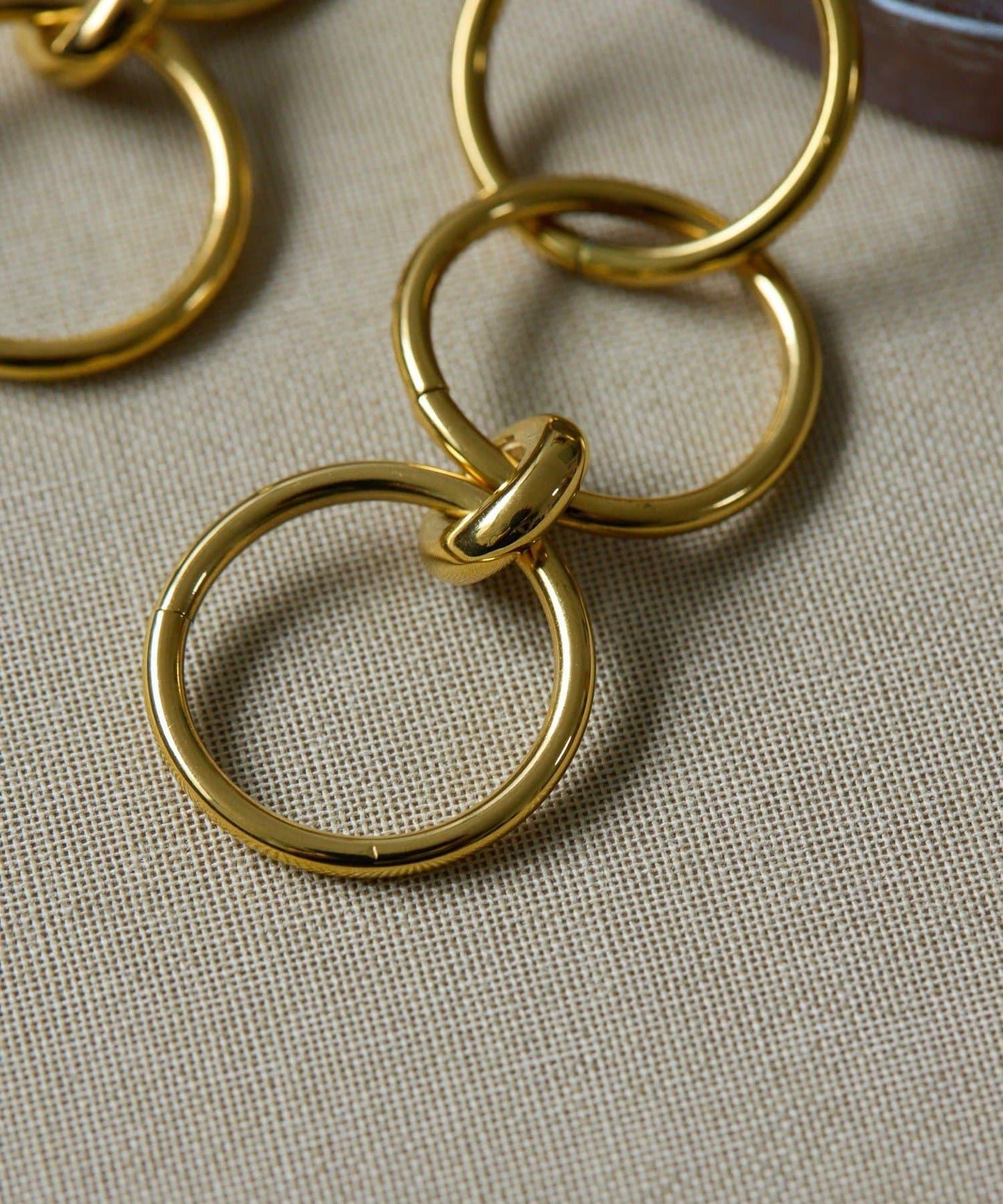 金屬過敏適用/不鏽鋼三環耳環