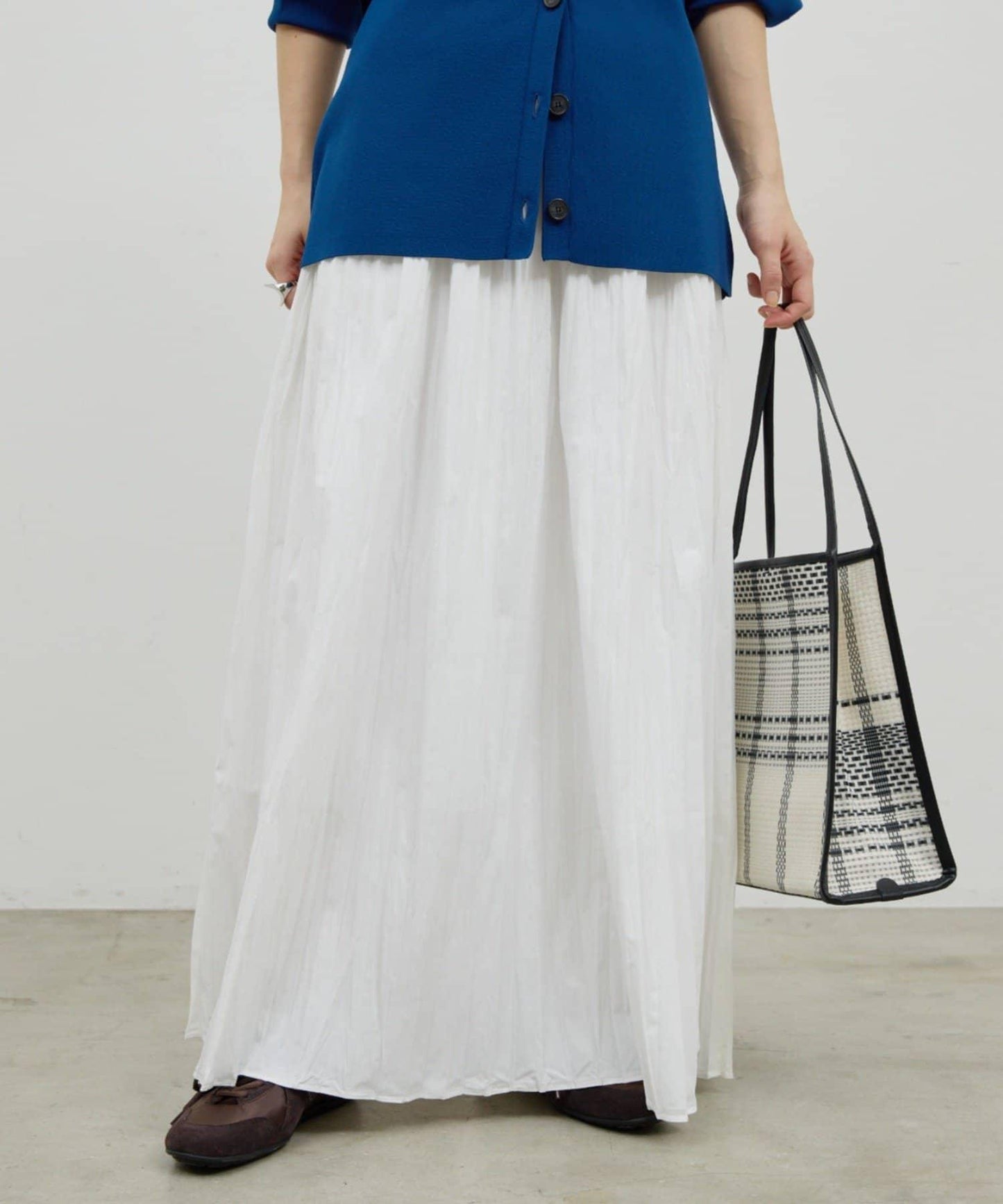 楊柳褶皺喇叭裙