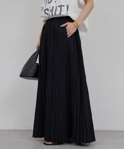 楊柳褶皺喇叭裙