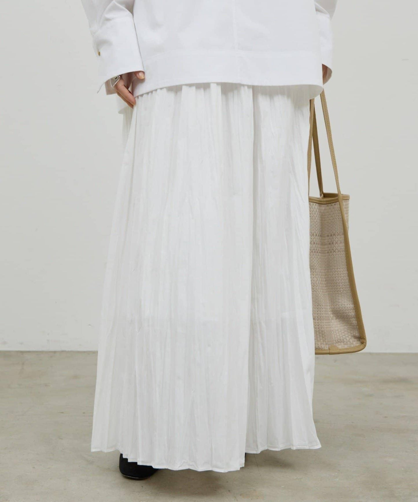 楊柳褶皺喇叭裙