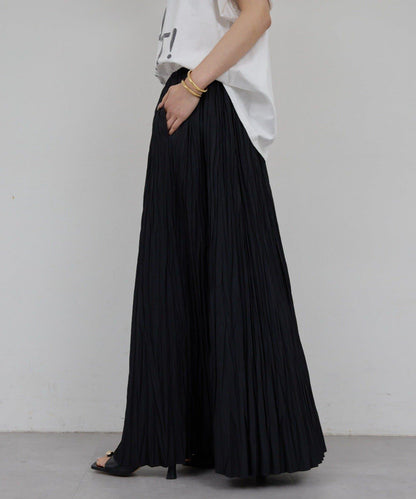 楊柳褶皺喇叭裙