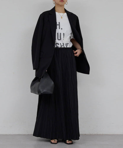 楊柳褶皺喇叭裙