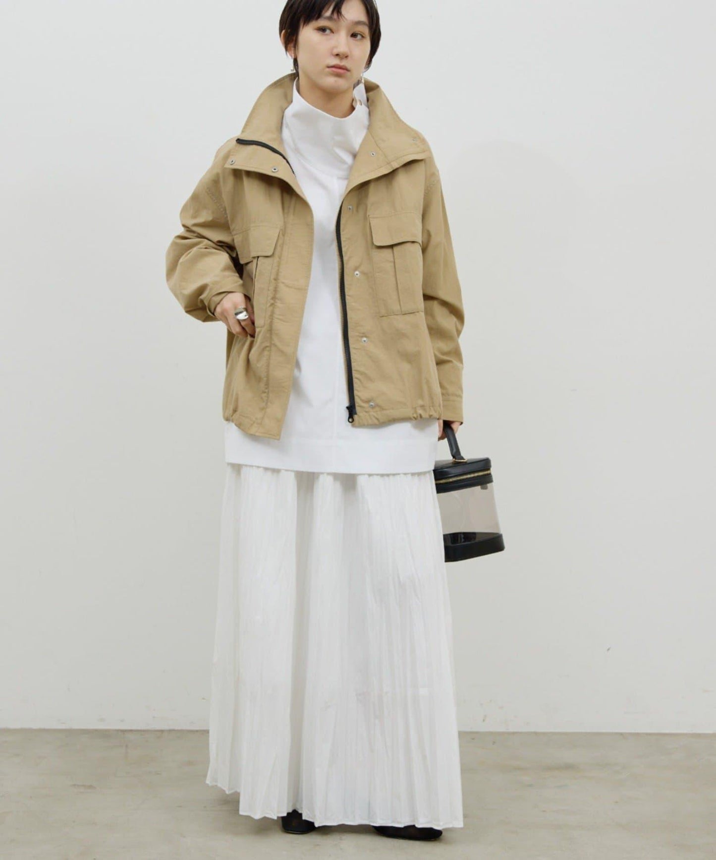 楊柳褶皺喇叭裙