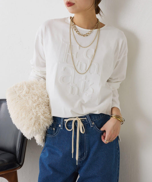 浮雕標誌短袖T恤