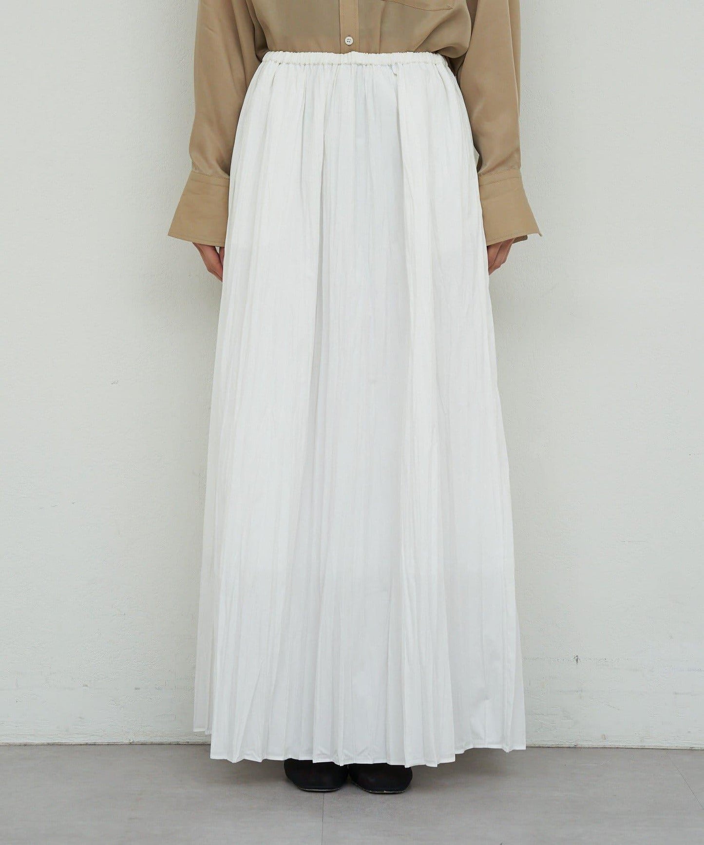 楊柳褶皺喇叭裙