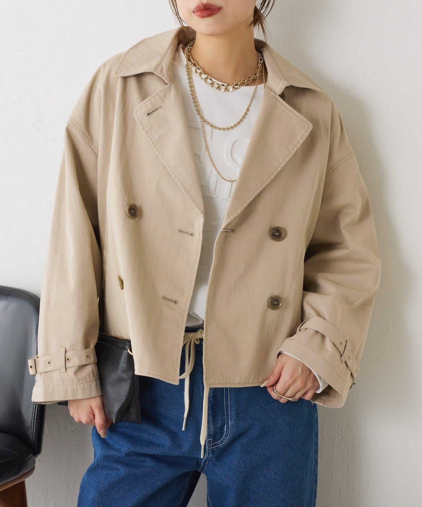 短款風衣夾克