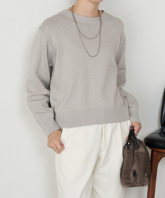 後背線條裝飾針織衫