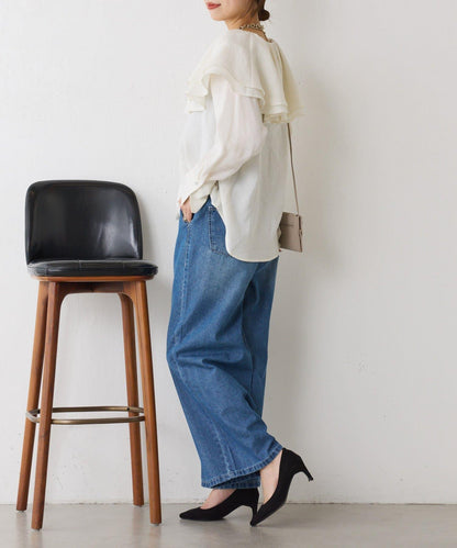 荷葉邊領口襯衫