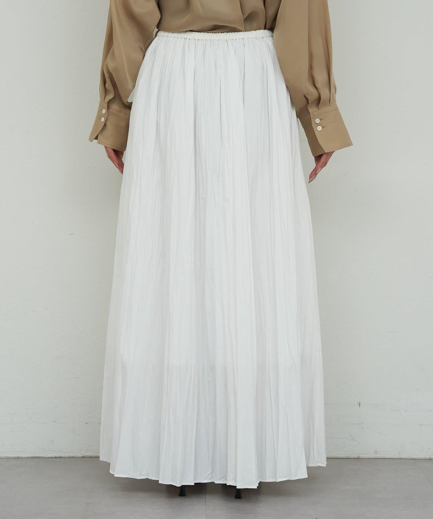 楊柳褶皺喇叭裙