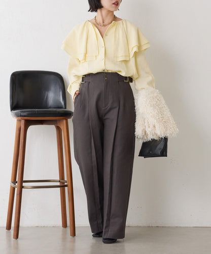 荷葉邊領口襯衫