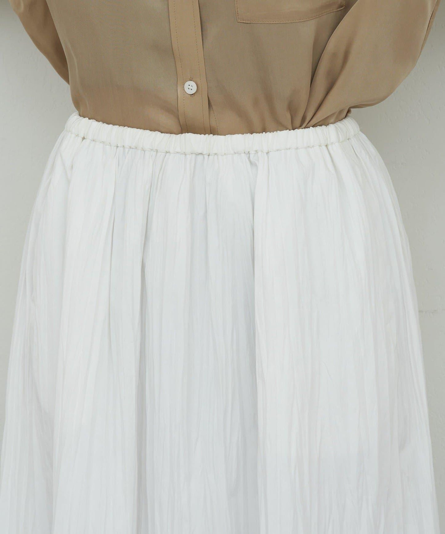 楊柳褶皺喇叭裙