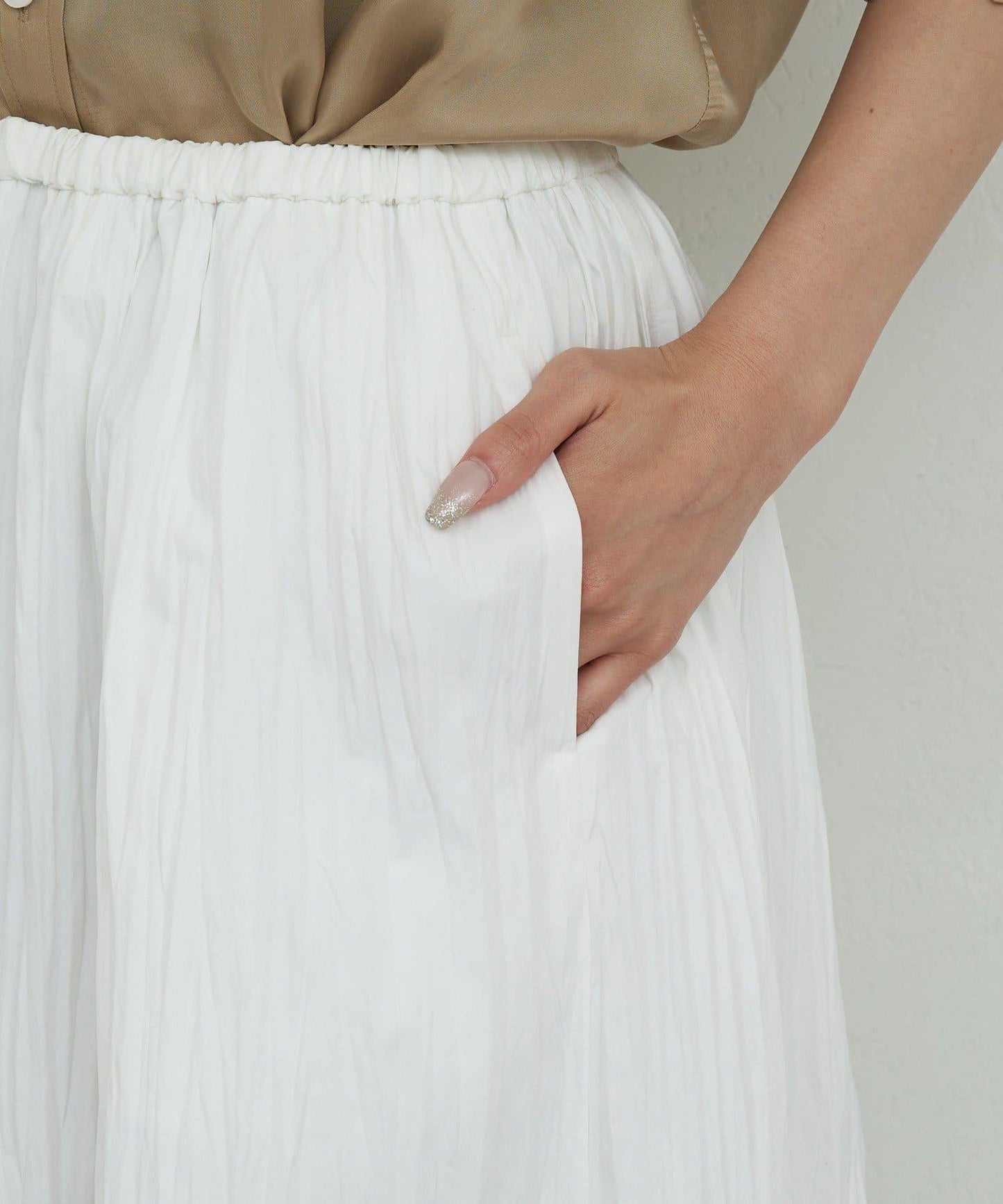 楊柳褶皺喇叭裙