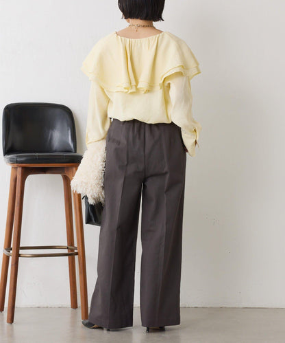 荷葉邊領口襯衫