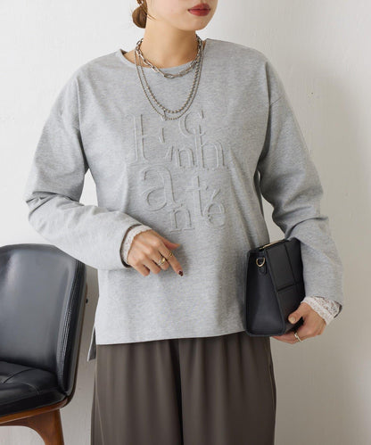 浮雕標誌短袖T恤