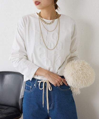 浮雕標誌短袖T恤