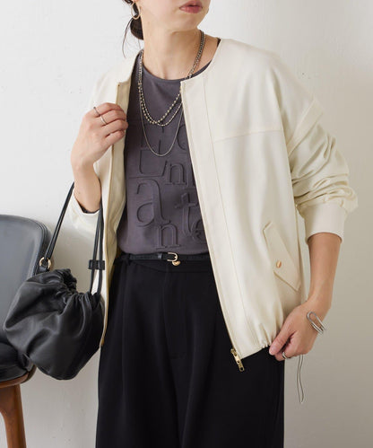 下襬抽繩短夾克