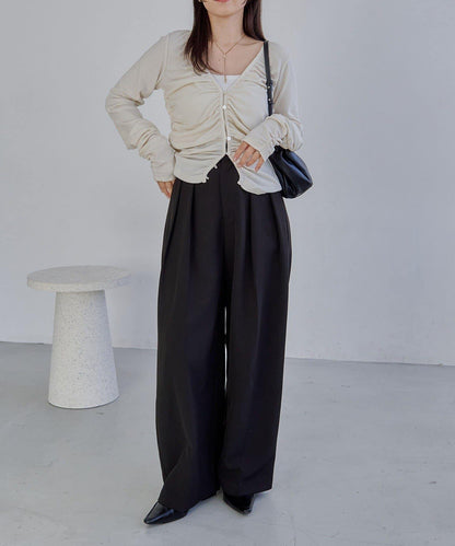 拼接滾邊垂墜開衫