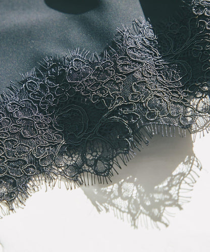 【RISA監修】下襬蕾絲襯衫+雙褶寬腿褲