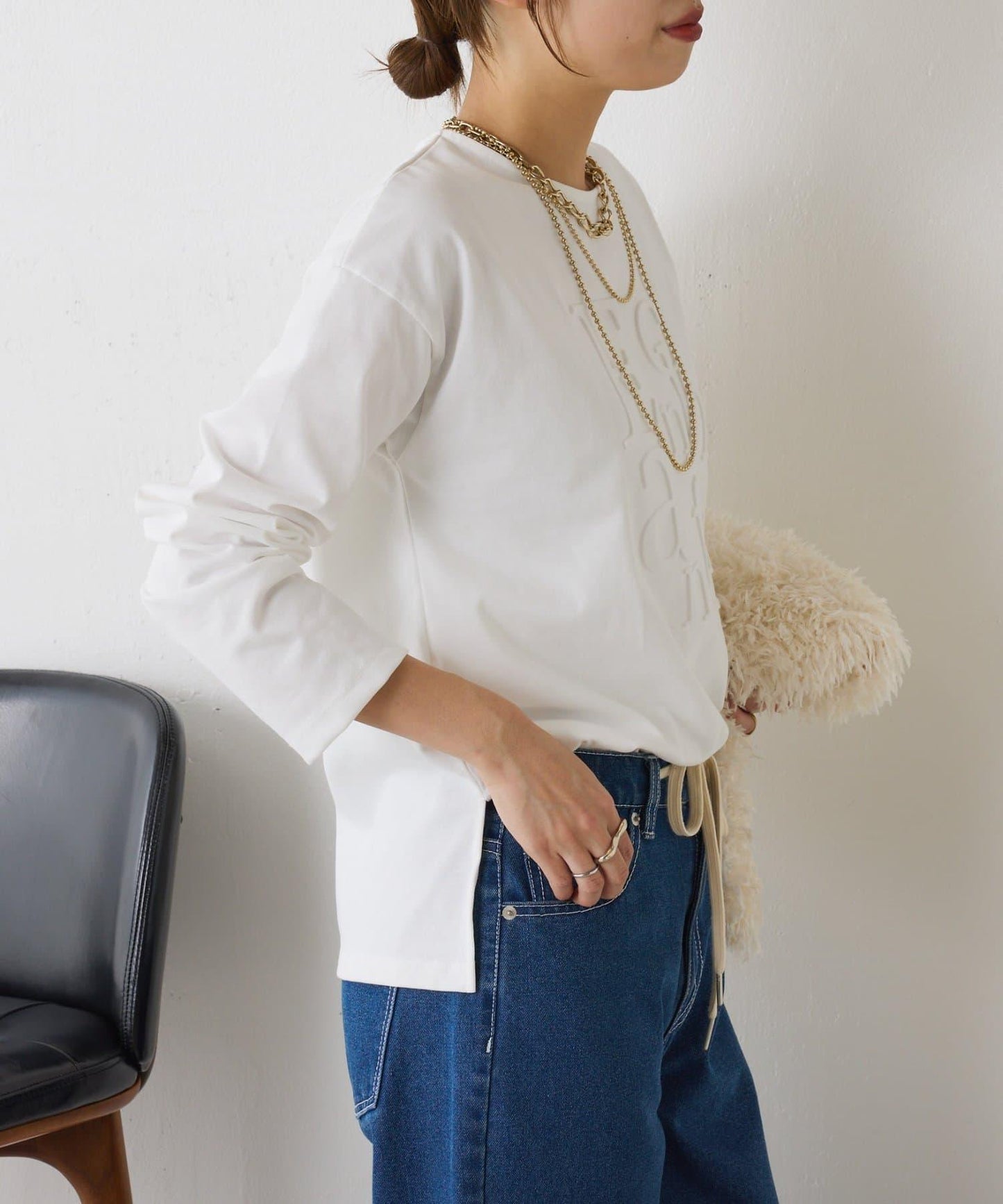 浮雕標誌短袖T恤