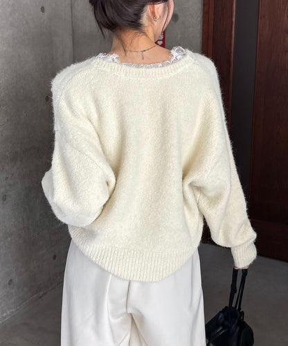 蕾絲裝飾針織衫