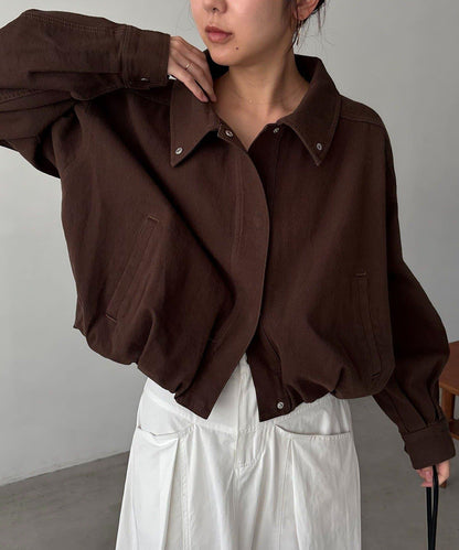 【有多種尺碼】圓領牛仔夾克