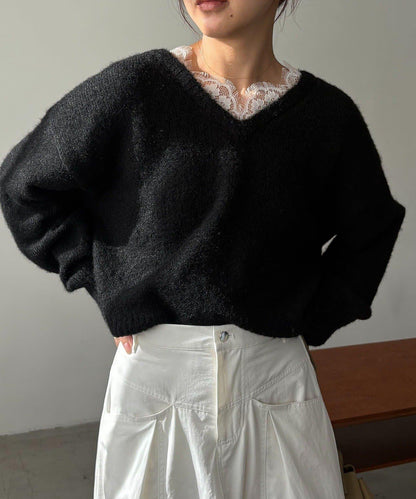 蕾絲裝飾針織衫