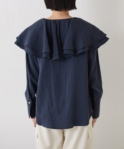 荷葉邊領口襯衫