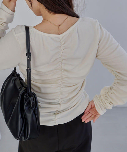 拼接滾邊垂墜開衫