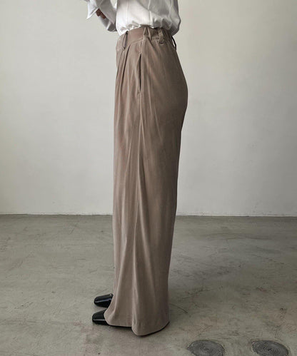 天鵝絨寬腿褲