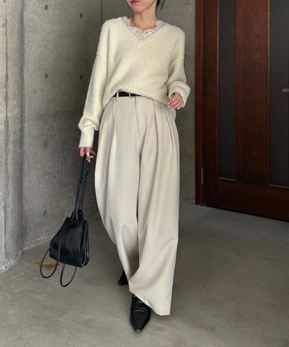 蕾絲裝飾針織衫