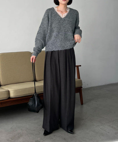 蕾絲裝飾針織衫