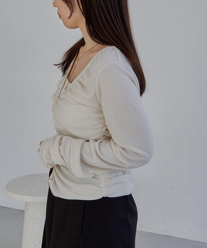 拼接滾邊垂墜開衫