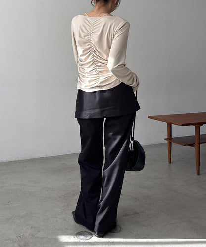 拼接滾邊垂墜開衫