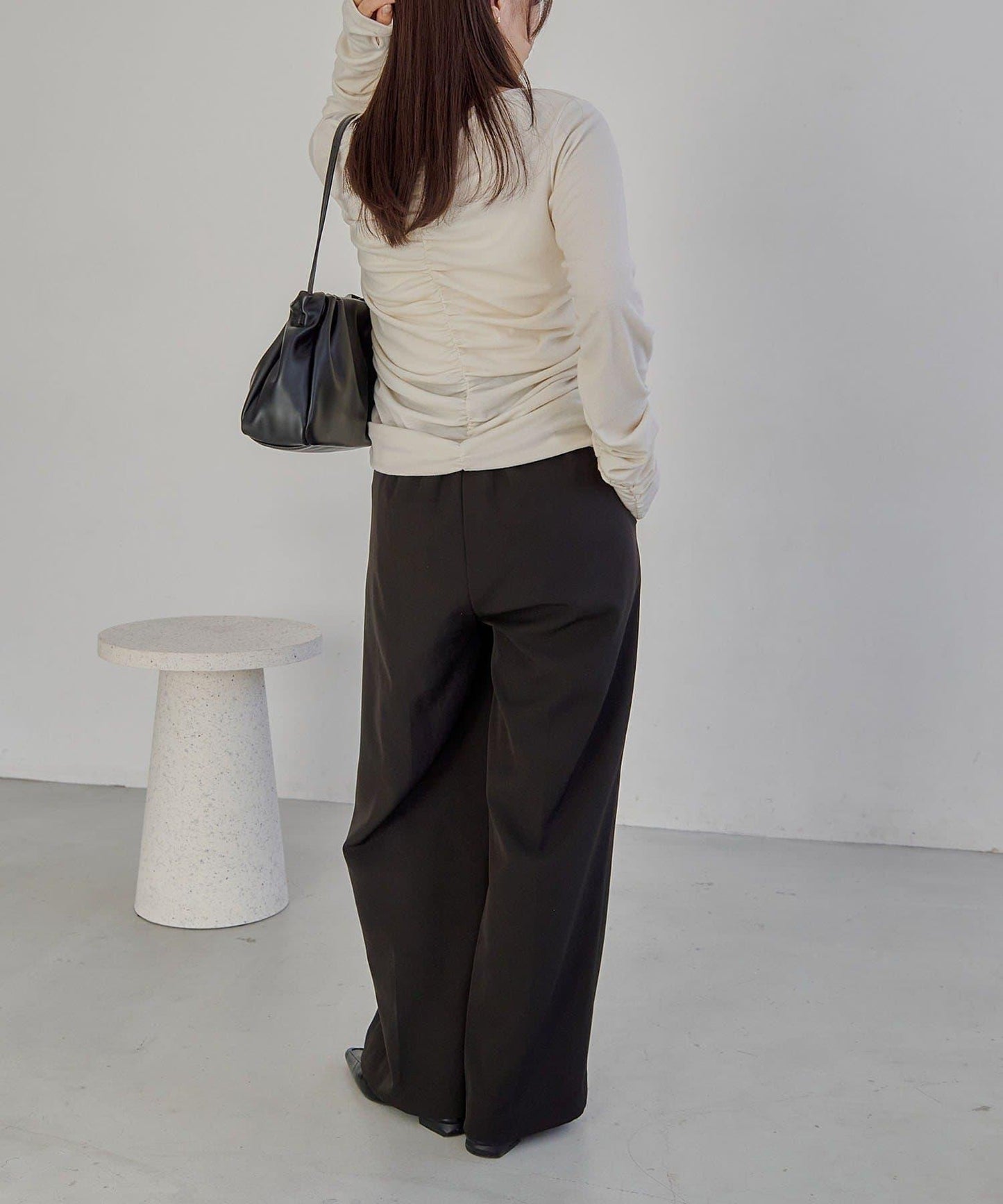 拼接滾邊垂墜開衫