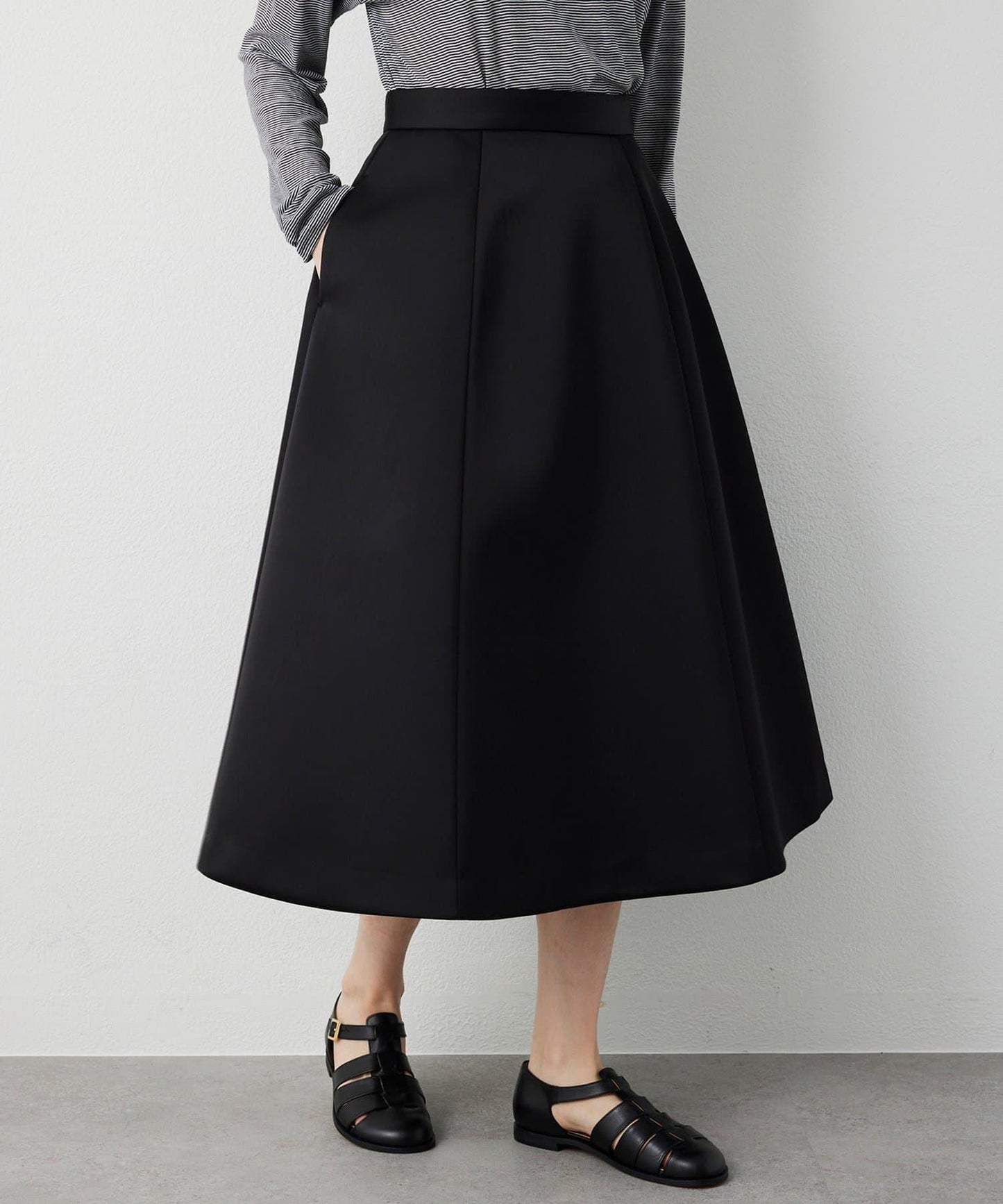 【THE PAUSE】拼接喇叭半身裙