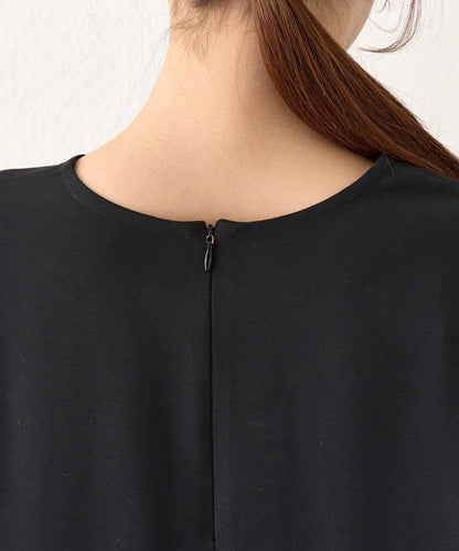 【RISA監修】下襬蕾絲襯衫+雙褶寬腿褲