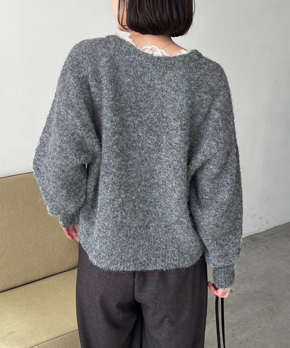 蕾絲裝飾針織衫