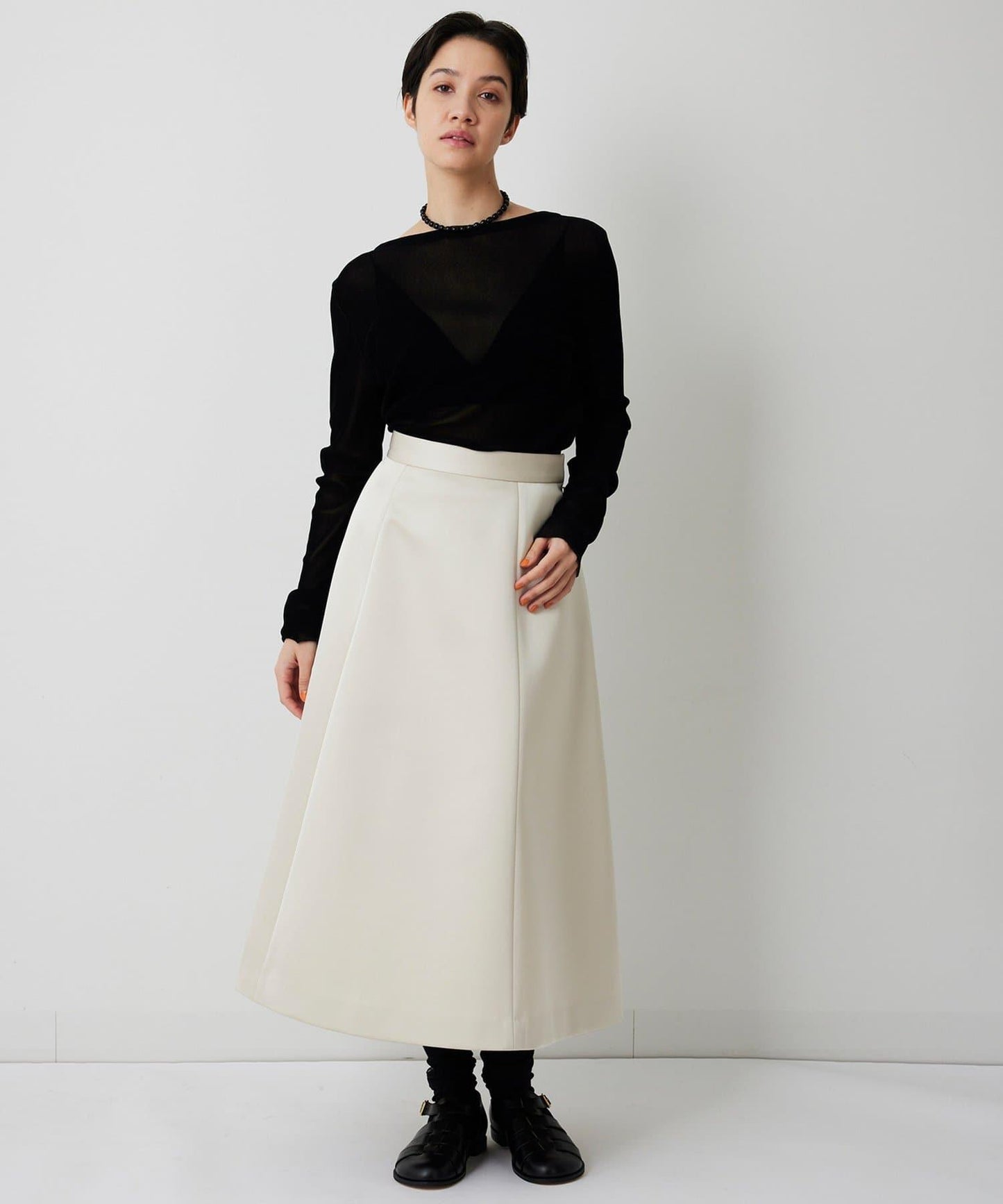 【THE PAUSE】拼接喇叭半身裙