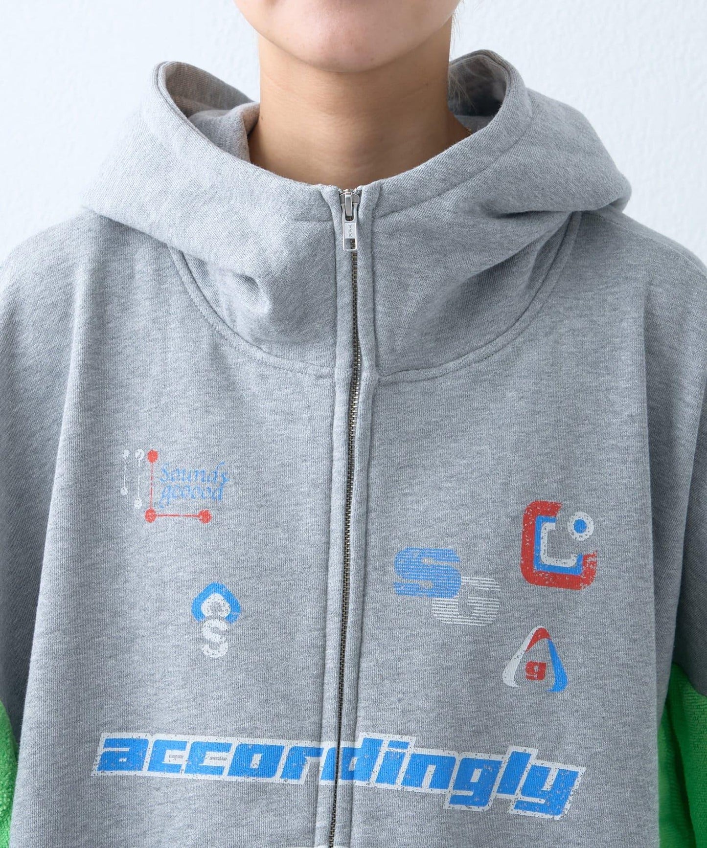 【SOUNDS GOOOOD】毛圈拼接連帽衛衣