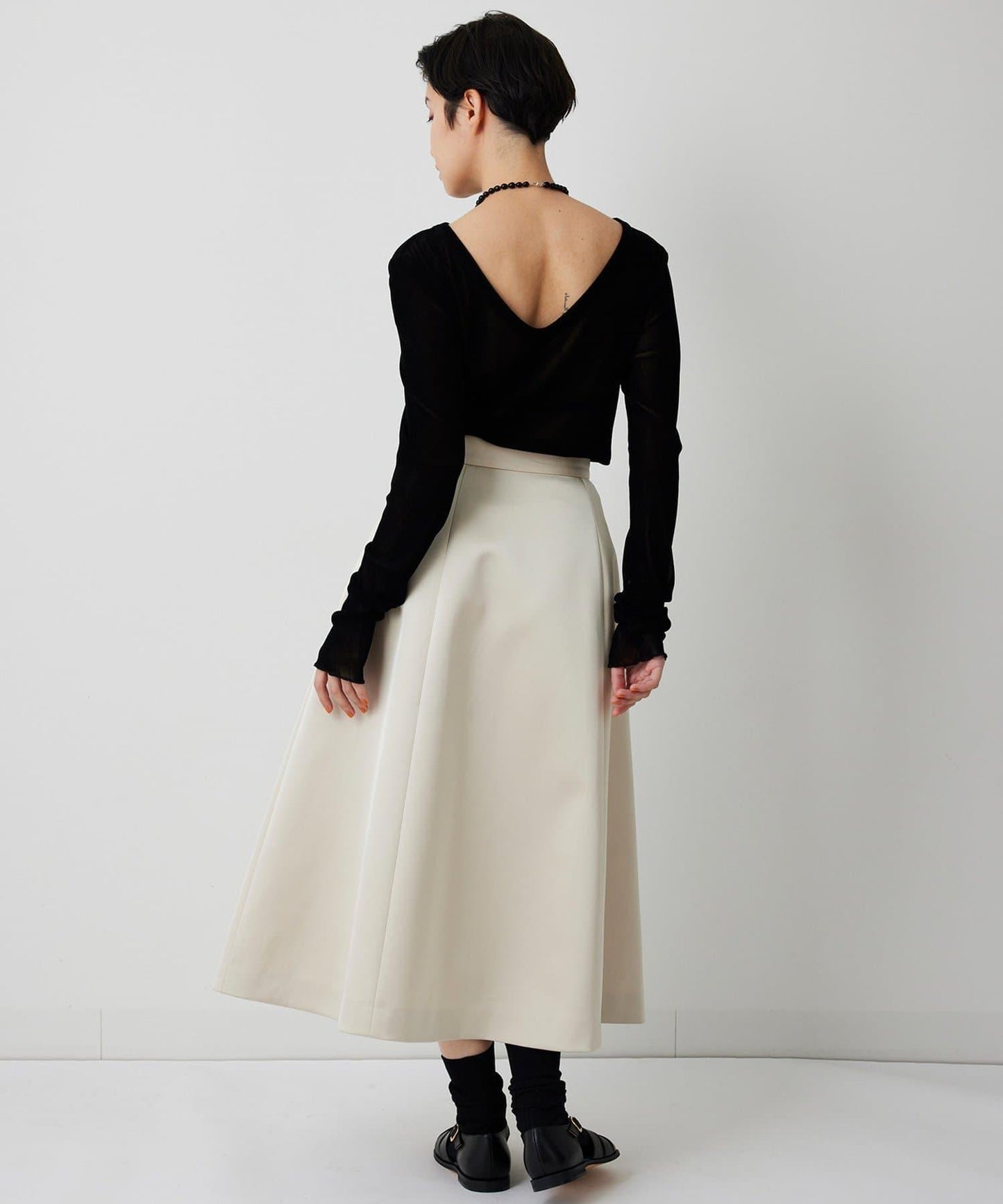 【THE PAUSE】拼接喇叭半身裙