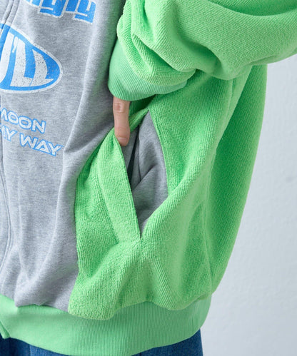 【SOUNDS GOOOOD】毛圈拼接連帽衛衣