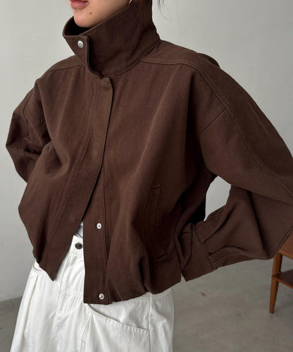 【有多種尺碼】圓領牛仔夾克