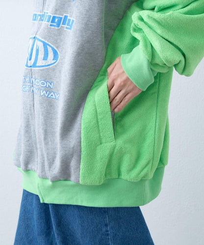 【SOUNDS GOOOOD】毛圈拼接連帽衛衣