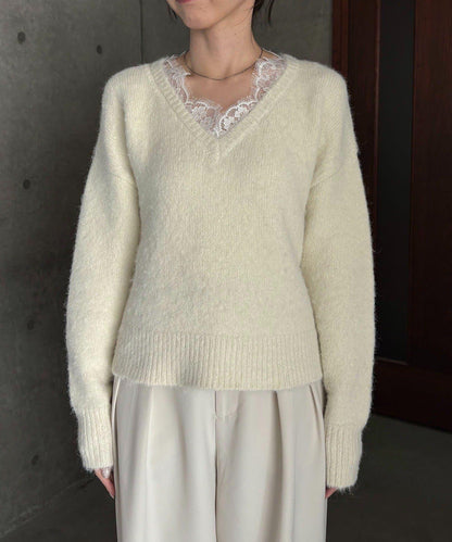 蕾絲裝飾針織衫