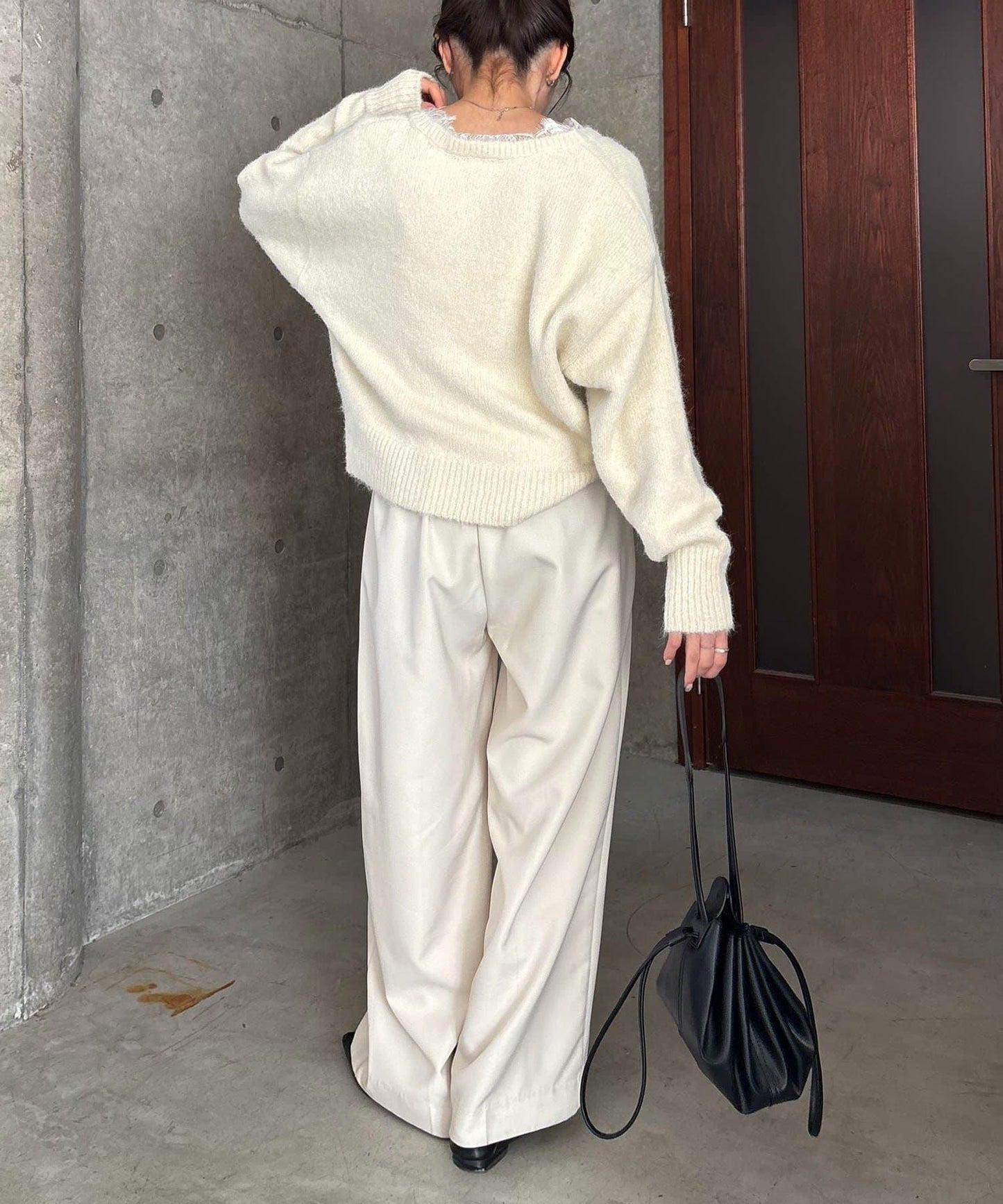 蕾絲裝飾針織衫