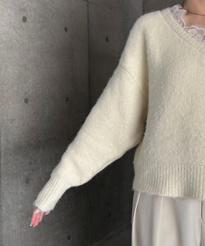 蕾絲裝飾針織衫