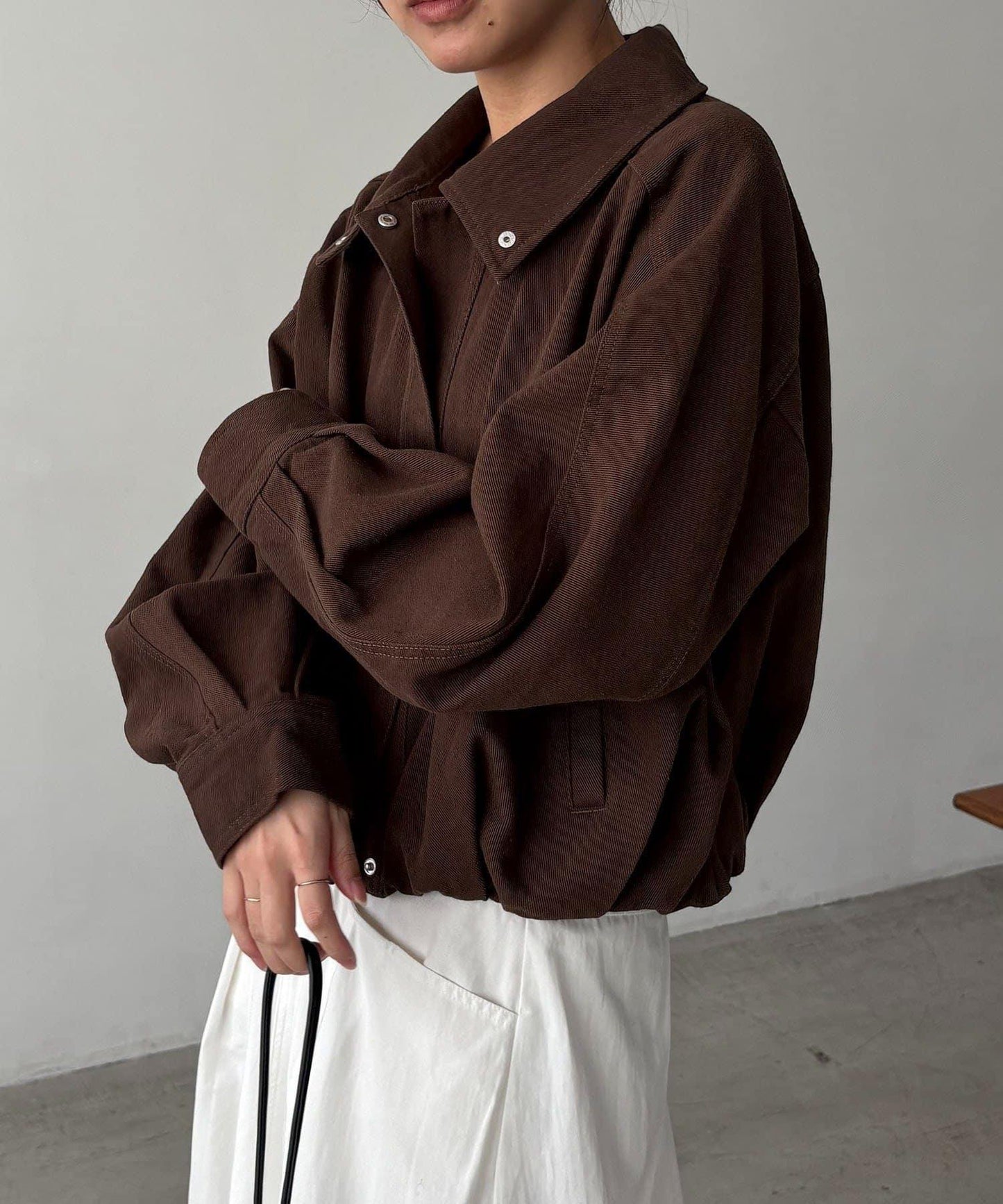 【有多種尺碼】圓領牛仔夾克