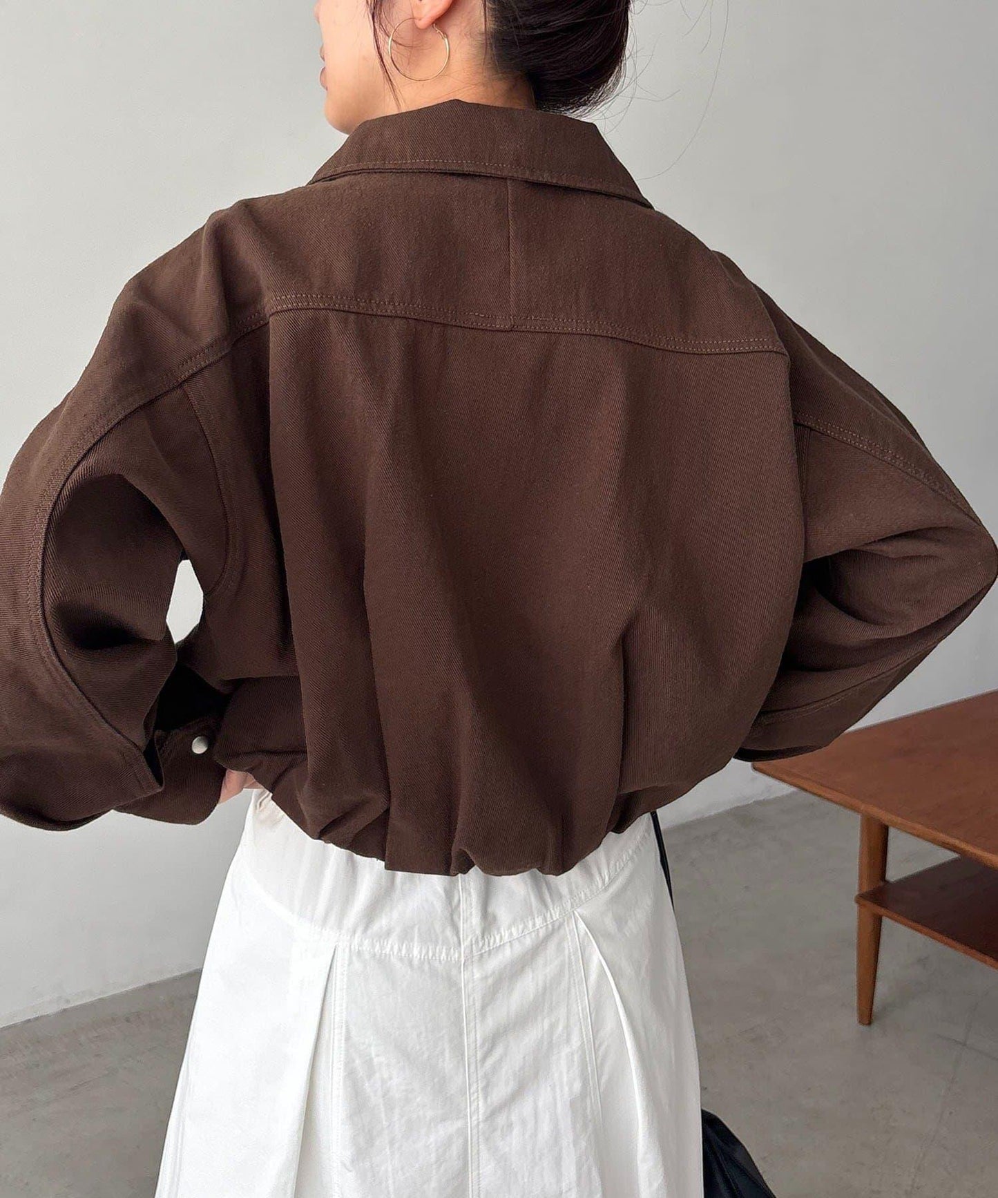 【有多種尺碼】圓領牛仔夾克