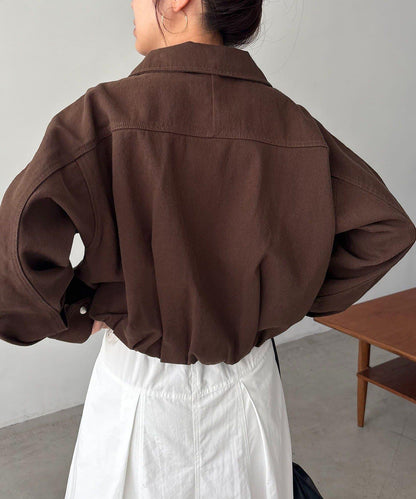 【有多種尺碼】圓領牛仔夾克