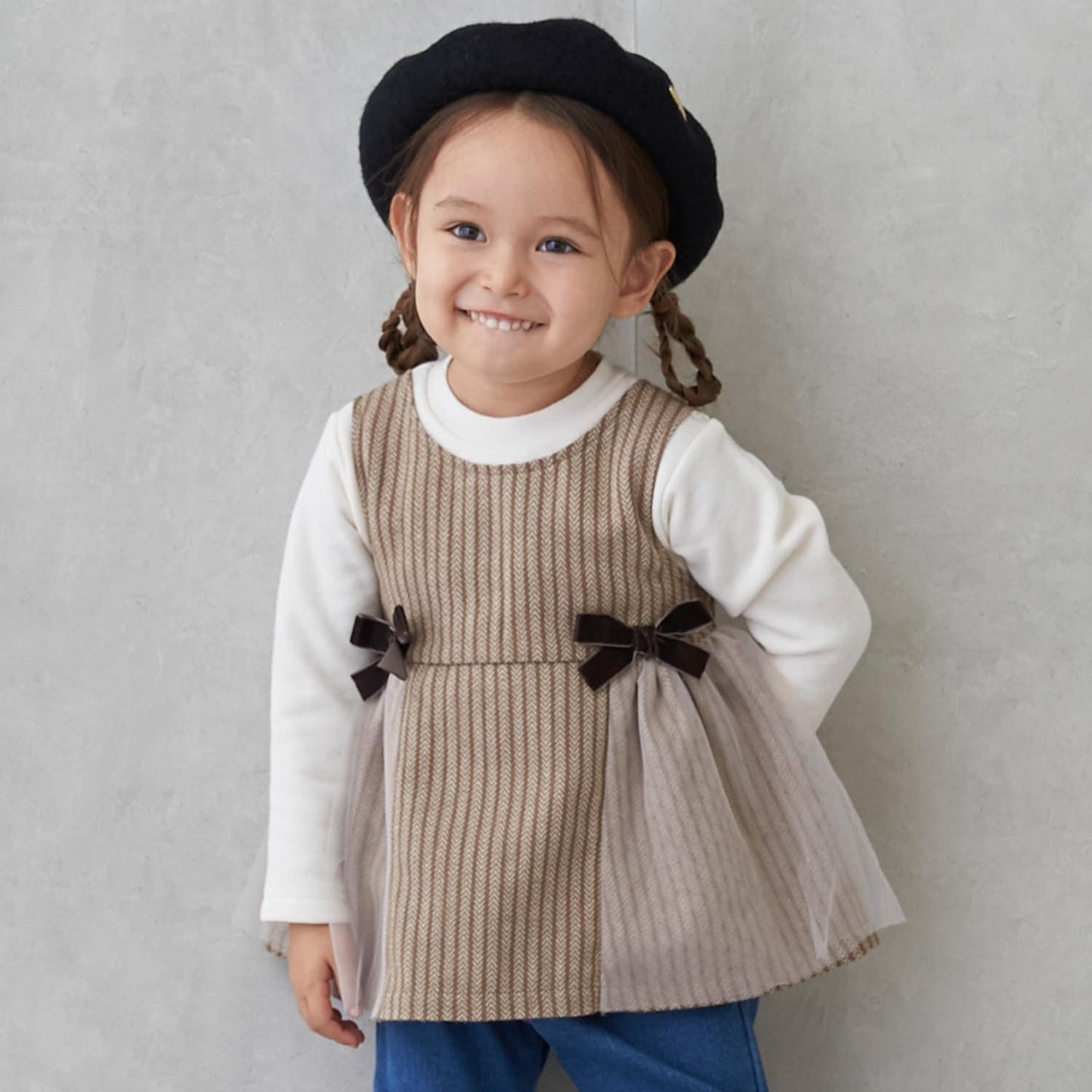 【リンク】格子拼接長款上衣